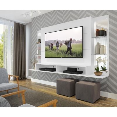 Painel TV até 60" Espelho Nairóbi Plus Branco Multimóveis
