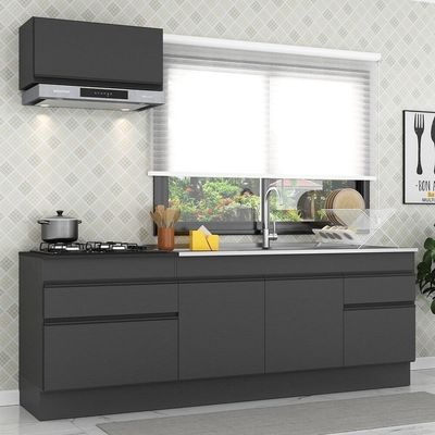Armário De Cozinha Compacta Com Rodapé Mp2109.895 Preto