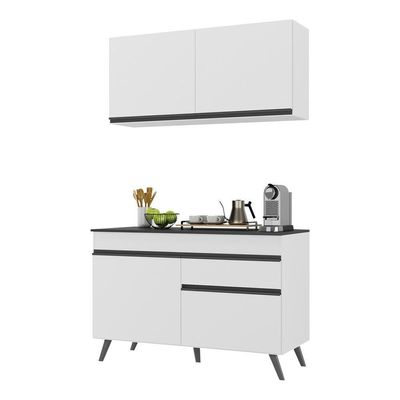 Armário De Cozinha Compacta 2 Peças Mp3687.964 Veneza Branco