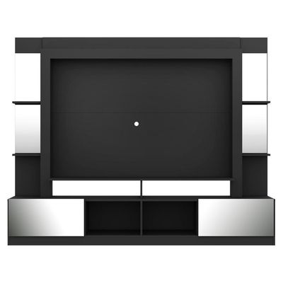 Rack Estante com Painel Tv 65 e Espelho Oslo Preto