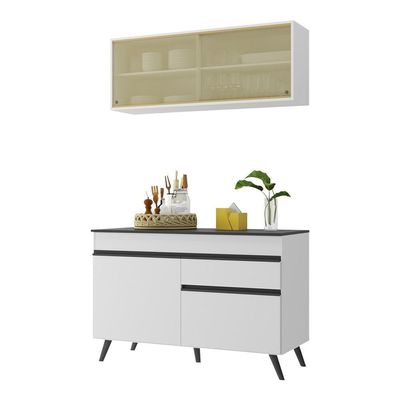Armário De Cozinha Compacta 2 Peças Mp3688.964 Branco