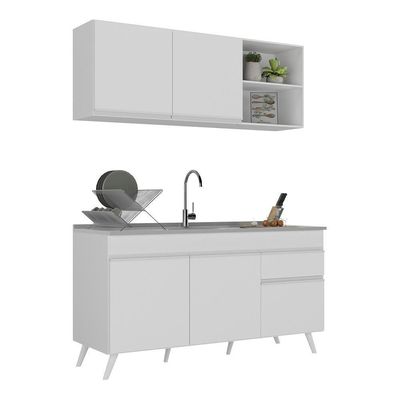 Armário De Cozinha Compacta Multimóveis Branco