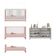 Berço 3 Em 1 Para Colchão 130 X 60cm Com Cômoda Doce De Leite Multimóveis Branco Rosa