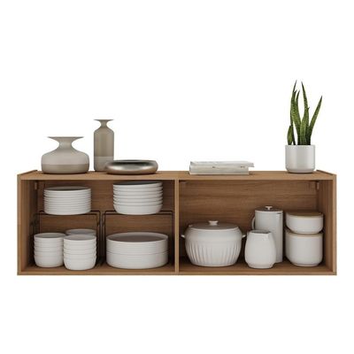 Aparador Buffet Suspenso Com Espelhos 4 Portas Multimóveis Mp8005 Rustic Rustic