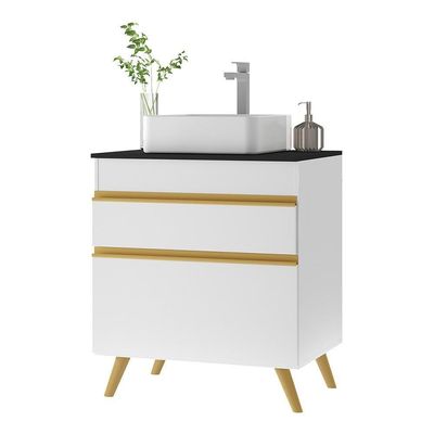 Gabinete Banheiro 1 Porta E 1 Gav Retrô 70cm Mp5024 Branco