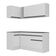 Armário De Cozinha Compacta De Canto Com Rodapé Veneza Multimóveis V2092 Branco/preto Branco/preto