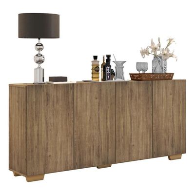 Aparador Buffet 4 Portas Multimóveis V3557 Rustic/Natural
