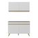 Armário De Cozinha Compacta 120cm Veneza Multimóveis V2141 Branco/dourado Branco/dourado