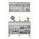 Armário De Cozinha Compacta 120cm Veneza Multimóveis V2141 Branco/dourado Branco/dourado