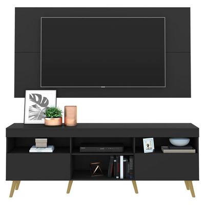 Rack Com Painel E Suporte Tv 65" Retrô Multimóveis V3134