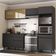 Armário De Cozinha Compacta 252cm Veneza Multimóveis V3692 Preto Preto