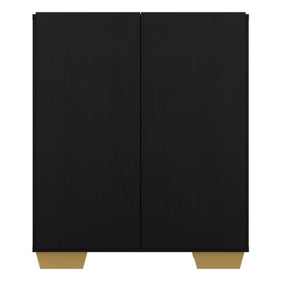 Aparador Buffet 2 Portas Multimóveis V3610 Preto/Natural