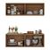 Kit Armário De Cozinha E Balcão 4 Portas Multimóveis Mp2161 Rustic Rustic