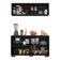 Kit Armário De Cozinha Aéreo E Balcão 4 Portas Multimóveis Mp2171 Preto