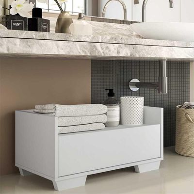 Gabinete Armário Banheiro 60 Cm com Pés Multimóveis Branco