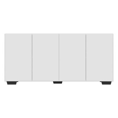 Aparador Buffet 4 Portas Veneza Multimóveis Branco/preto
