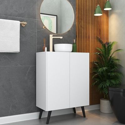 Gabinete Banheiro 2 Portas Retrô 63Cm Multimóveis V5006