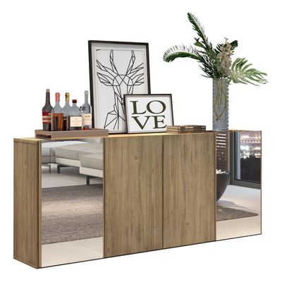 Aparador Buffet 4 Portas Suspenso Vegas V3595 Rustic Rustic