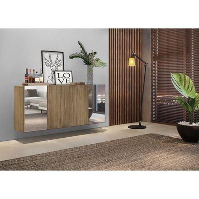 Aparador Buffet 4 Portas Suspenso Vegas V3595 Rustic Rustic