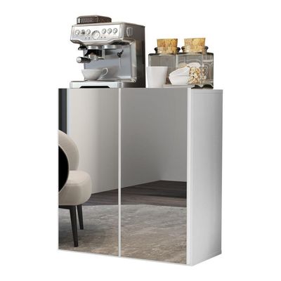 Aparador Buffet 4 Portas Suspenso Vegas V3596 Branco Branco