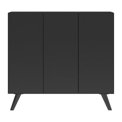 Gabinete Banheiro 3 Portas 90Cm Multimóveis V5030 Preto
