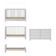 Berço 3 Em 1 Para Colchão 130 X 60cm Com Cômoda Framboesa Multimóveis Branco