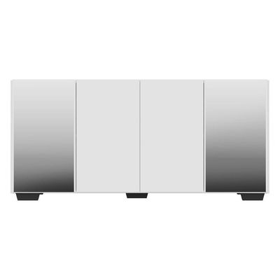 Aparador Buffet 4 Portas Multimóveis V3563 Branco/Preto