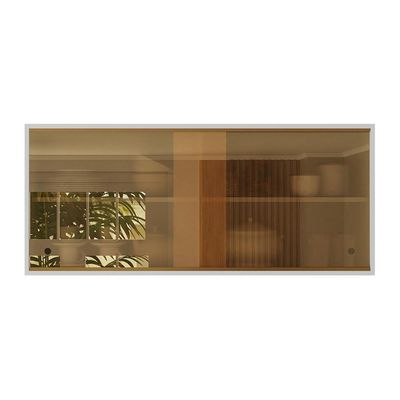 Armário De Cozinha Aéreo 105cm 2 Portas De Correr Em Vidro Siena Multimóveis Mp2191 Branco Branco