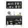 Armário De Cozinha Compacta 120cm Veneza Multimóveis V2141 Preto/dourado Preto/dourado