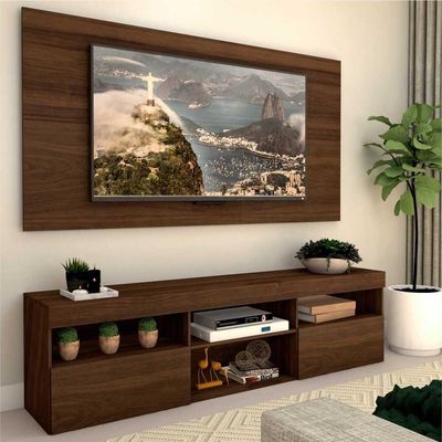 Rack com Painel Tv até 65" e 2 Portas Toronto Multimóveis