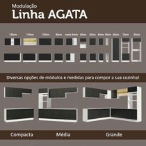 Kit 2 Balcões Multiuso 4 Portas 3 Gavetas Branco