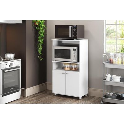 Armário Para Forno E Microondas Multimóveis 2 Portas Branco