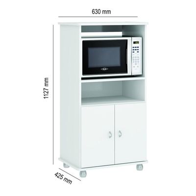 Armário Para Forno E Microondas Multimóveis 2 Portas Branco
