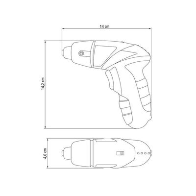 Parafusadeira 1-4 Polegada 21 Peças Tramontina Para Uso Doméstico A Bateria Ni-cd 4,8 V