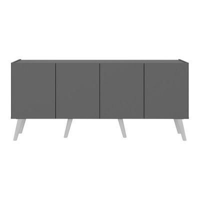 Rack Retrô Para Tv Até 50 Polegadas  Mp1071 Grafite branco