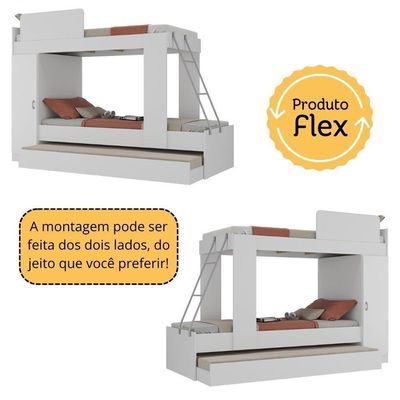 Treliche Com Colchão E Barra De Proteção Multimóveis Branco