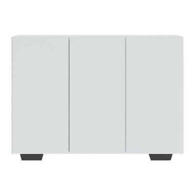 Aparador Buffet 3 Portas Multimóveis V1010 Branco/Preto