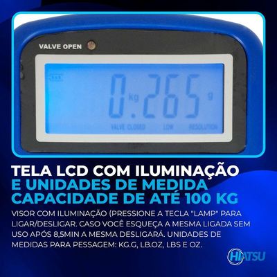 Balança Digital Programável 100kg Com Solenoide Hiatsu Bph-100s único
