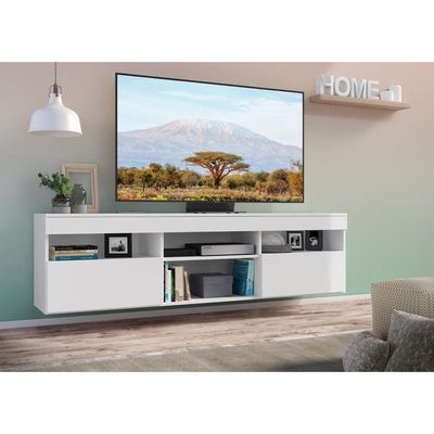 Rack Suspenso Para Tv Até 65´´ Fg3326 Com 2 Portas Branco
