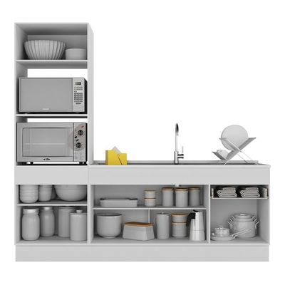 Armário De Cozinha Compacta Mp2113.964 Branco/preto