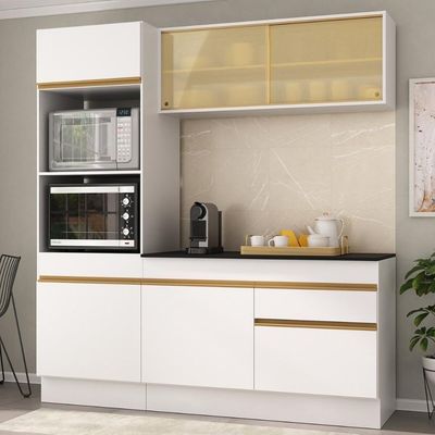 Armário Cozinha Compacta 3 Peças Com Rodapé Mp2178 Made