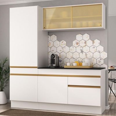Armário Cozinha Compacta 3 Peças Com Rodapé Mp2179 Made