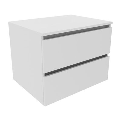 Gabinete Banheiro 2 Gavetas 60Cm Suspenso Cr10087 Branco