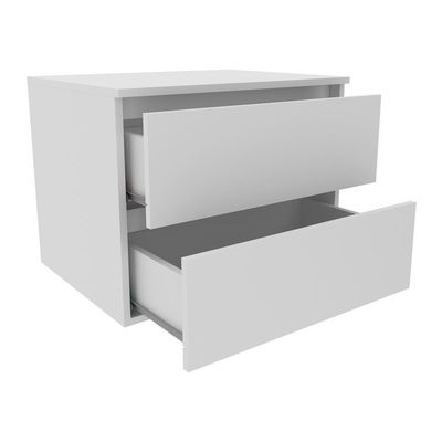 Gabinete Banheiro 2 Gavetas 60Cm Suspenso Cr10087 Branco