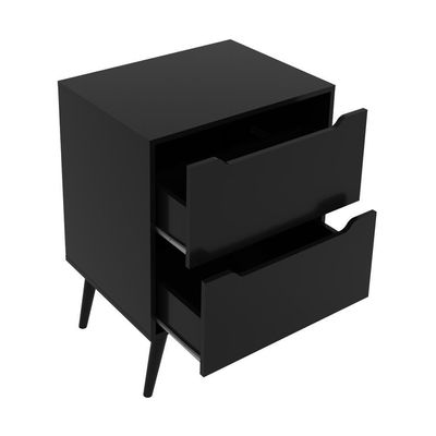 Gabinete Banheiro 60cm 2 Gavetas Retrô Cr10119 Preto