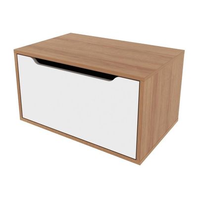 Gabinete Banheiro Suspenso 60cm 1 Porta Multimóveis Cr10123 Amêndoa-branco