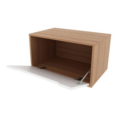 Gabinete Banheiro Suspenso 60cm 1 Porta Multimóveis Cr10123 Amêndoa-branco