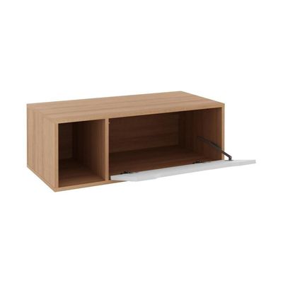 Gabinete Banheiro 80cm 1 Porta Nicho Multimóveis Cr10122 Amêndoa-branco