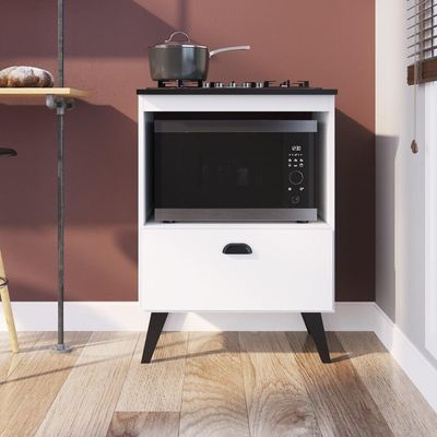 Balcão Retrô Para Forno E Cooktop Multimóveis Cr20094 Branco