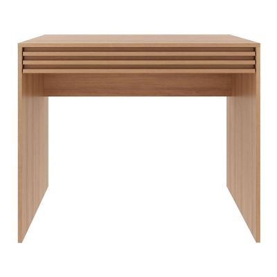 Escrivaninha-mesa Escritório 90cm Com 1 Gaveta Multimóveis Cr25261 Amêndoa Amêndoa